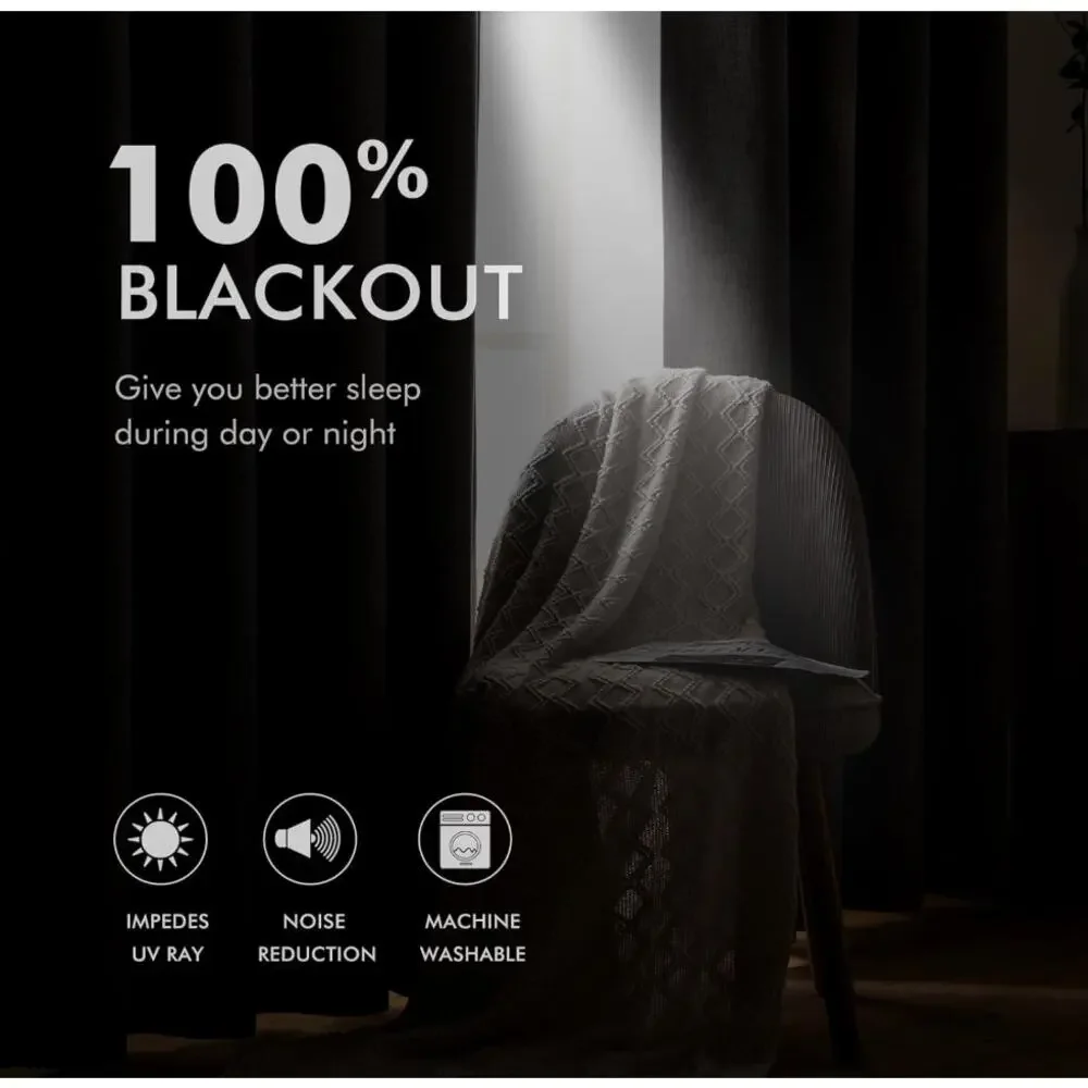 Miulee Dusty Blue Blackout Curtains NEW